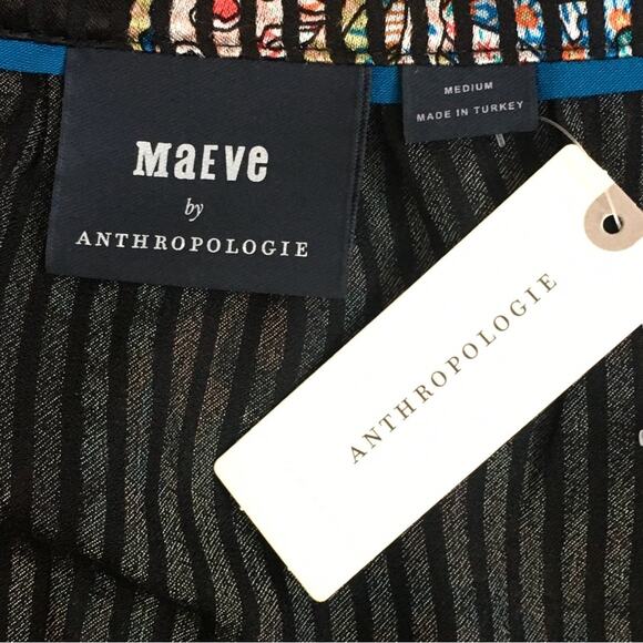 NWT M Anthropologie MAEVE Madeira Blouse Top Boho Bohemian Puff Long Sleeve - Picture 7 of 7